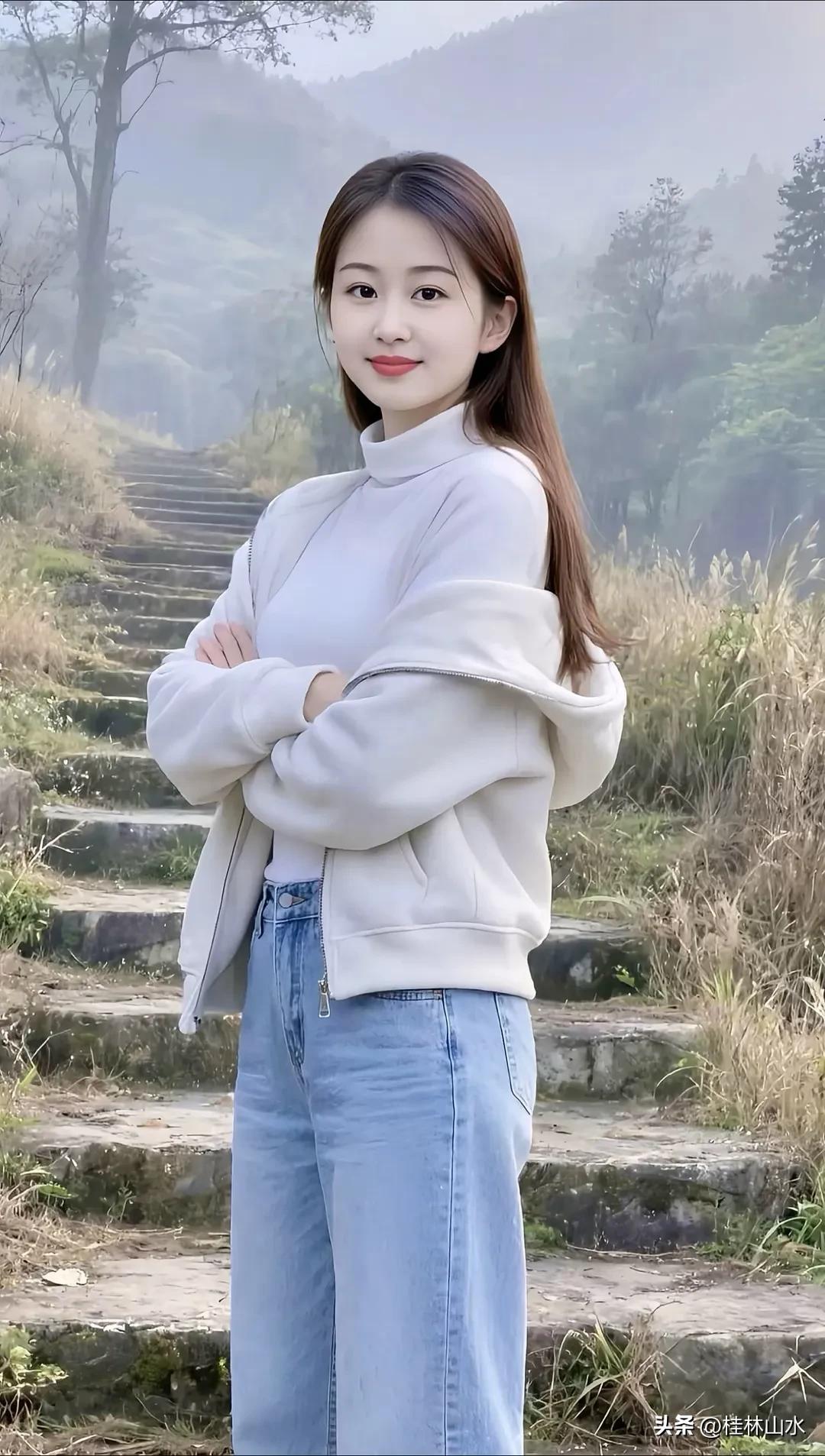 山姑青纯容颜美！
