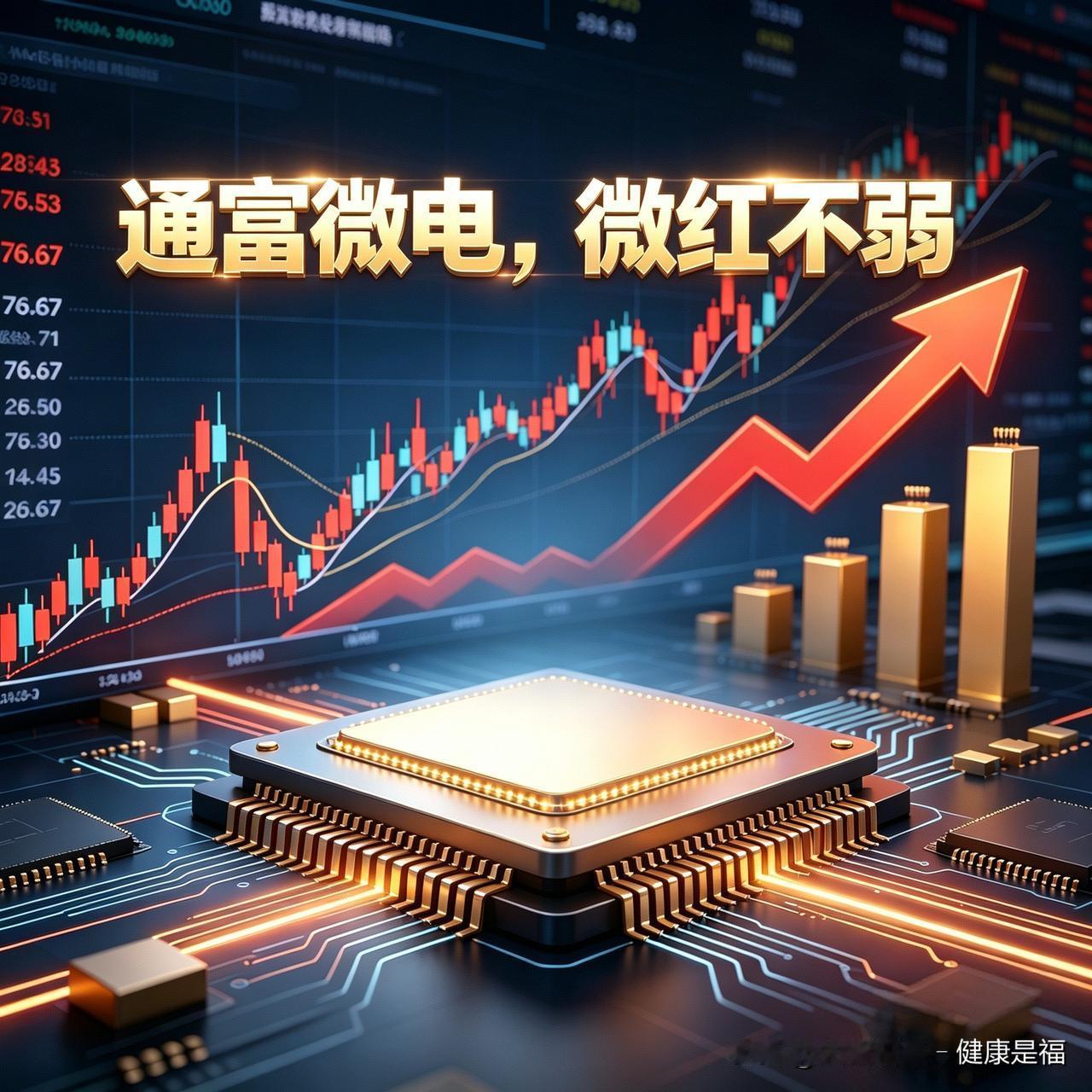 通富微电今日微涨0.04%。盘中最低砸至71元，尾盘却强力拉回76.67元，这“