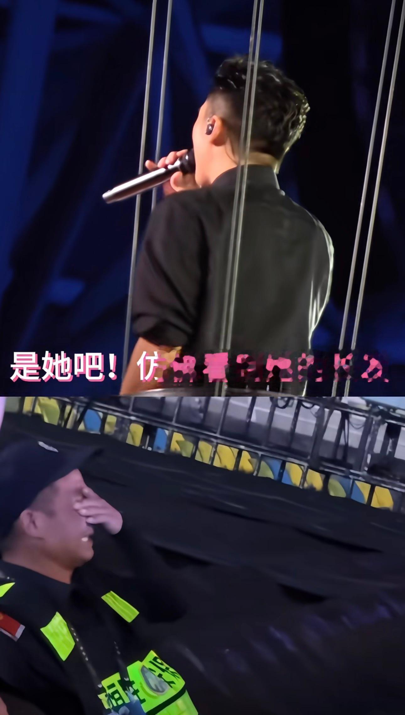 谢霆锋青岛演唱会保安落泪 歌声藏满故事，执勤保安默默抹泪跟唱，满是共情。 