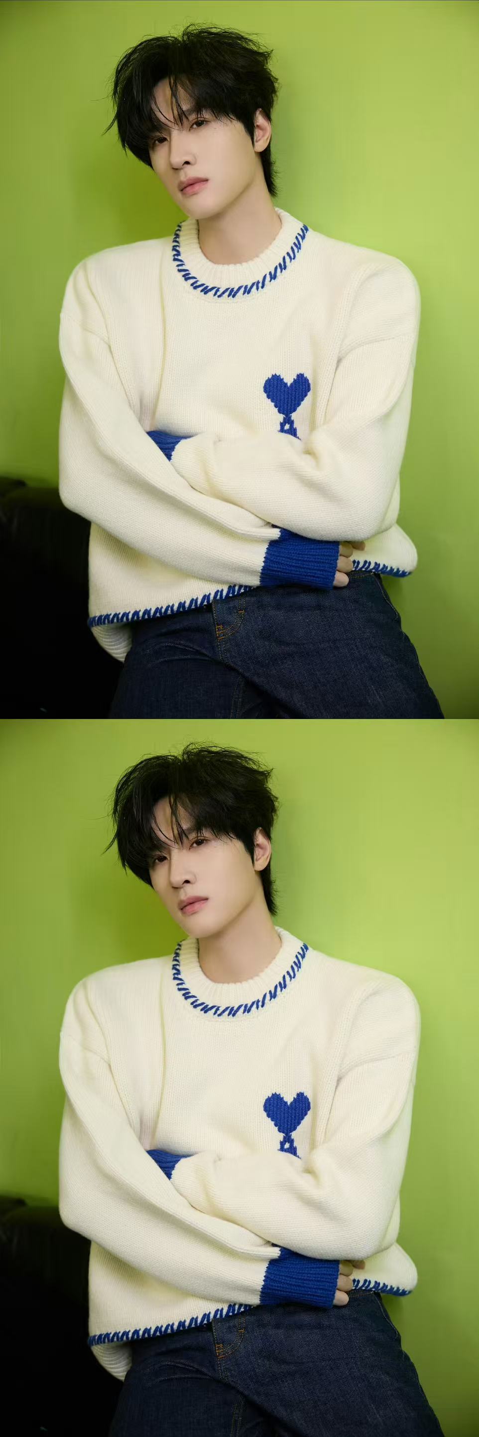 展轩白毛衣look 白毛衣的展轩太有男友氛围感了～帅！ 