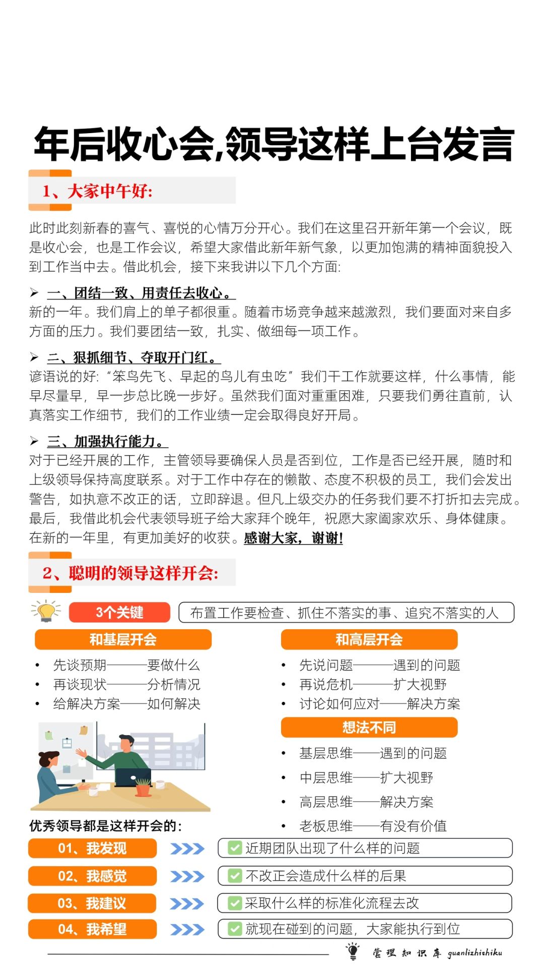 ✅年后收心会，领导这样上台发言