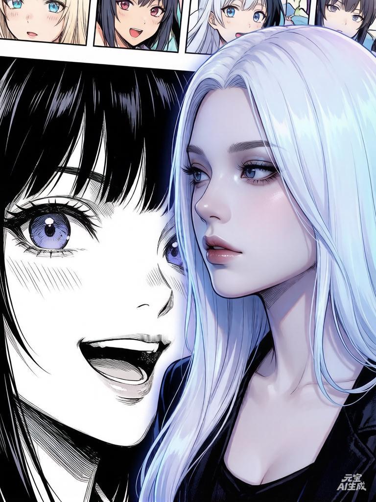 她的身边围绕着各种动漫元素，有可爱的玩偶，酷炫的机甲模型。每一个场景都能拍出美美