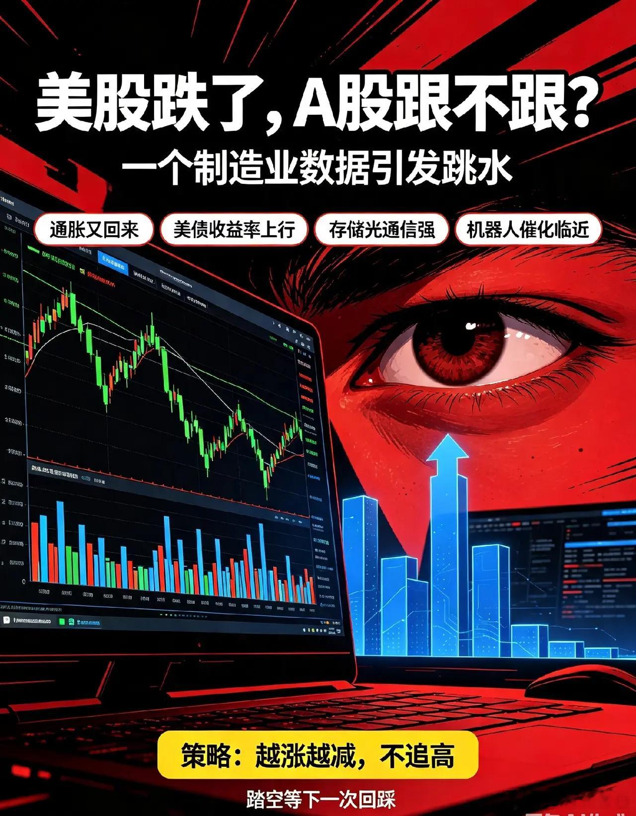 一觉醒来,1个数据美股下跌,今天A股会跟跌吗？①昨夜一个不起眼的纽约制造业数据，