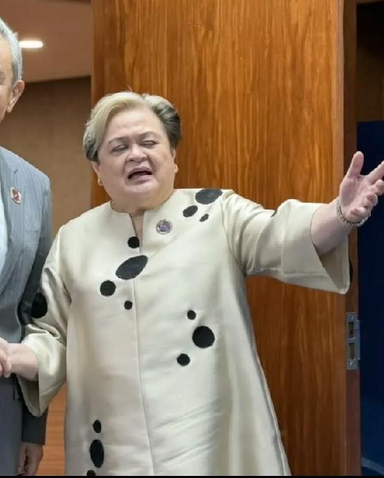 菲律宾女外长，这是什么握手姿势？歪着身子、歪着头，一只胳膊伸着，一只手摊开，第一
