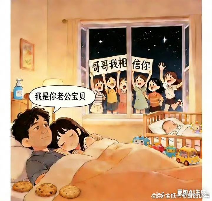 曝王一博乐华续约这图好温馨啊！谁画的幸福感爆棚！好羡慕啊！三个饼是啥意思呢？曝王