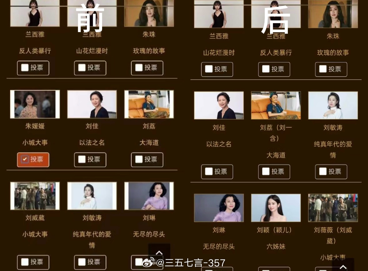 金鹰奖删除了朱媛媛《小城大事》女配角入围？金鹰奖金鹰奖投票
