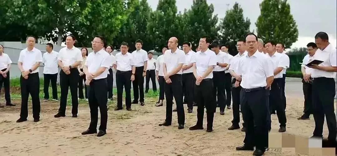 一群人，齐刷刷的一个动作。应该是两个动作：背手，武当[我想静静]。