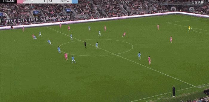 美职联东部决赛：阿连德帽子戏法+梅西1助攻，迈阿密国际5-1大胜纽约城，队史首进