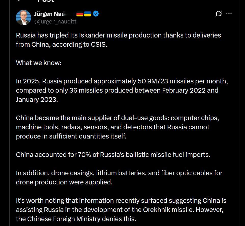 华强北与伊斯坎德尔。据美国战略与国际问题研究中心称，得益于中国的交付，俄罗斯“伊