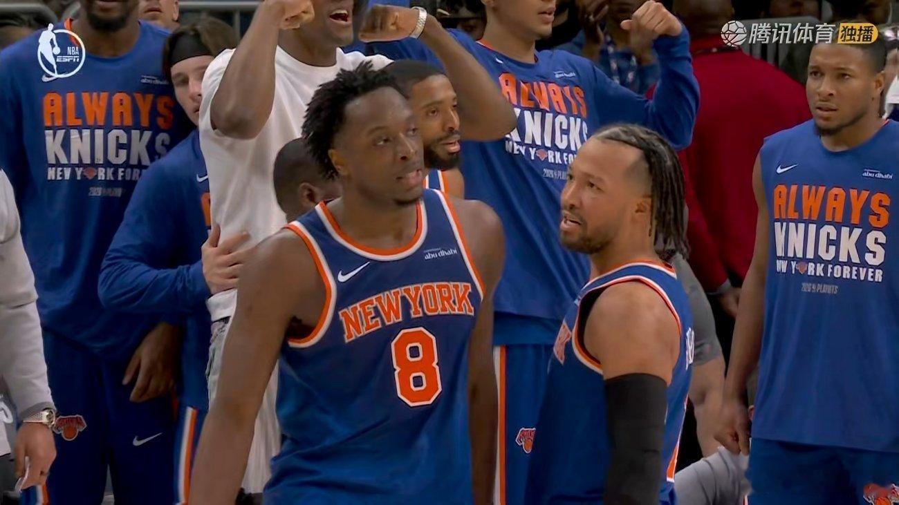 火爆冲突！尼克斯米罗与老鹰丹尼尔斯双双驱逐NBA季后赛首轮G6，尼克斯半场已领先