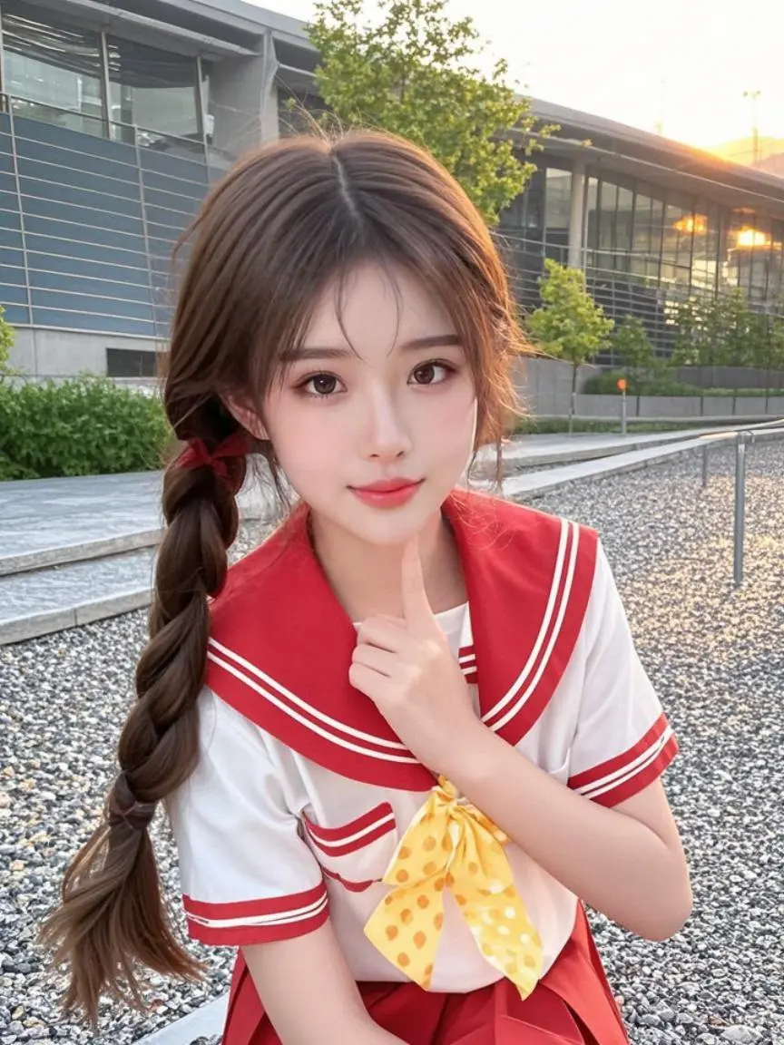 日系校服照 原来ai写真可以这么美 人生总得有一套ai写真吧 谁拍谁好...