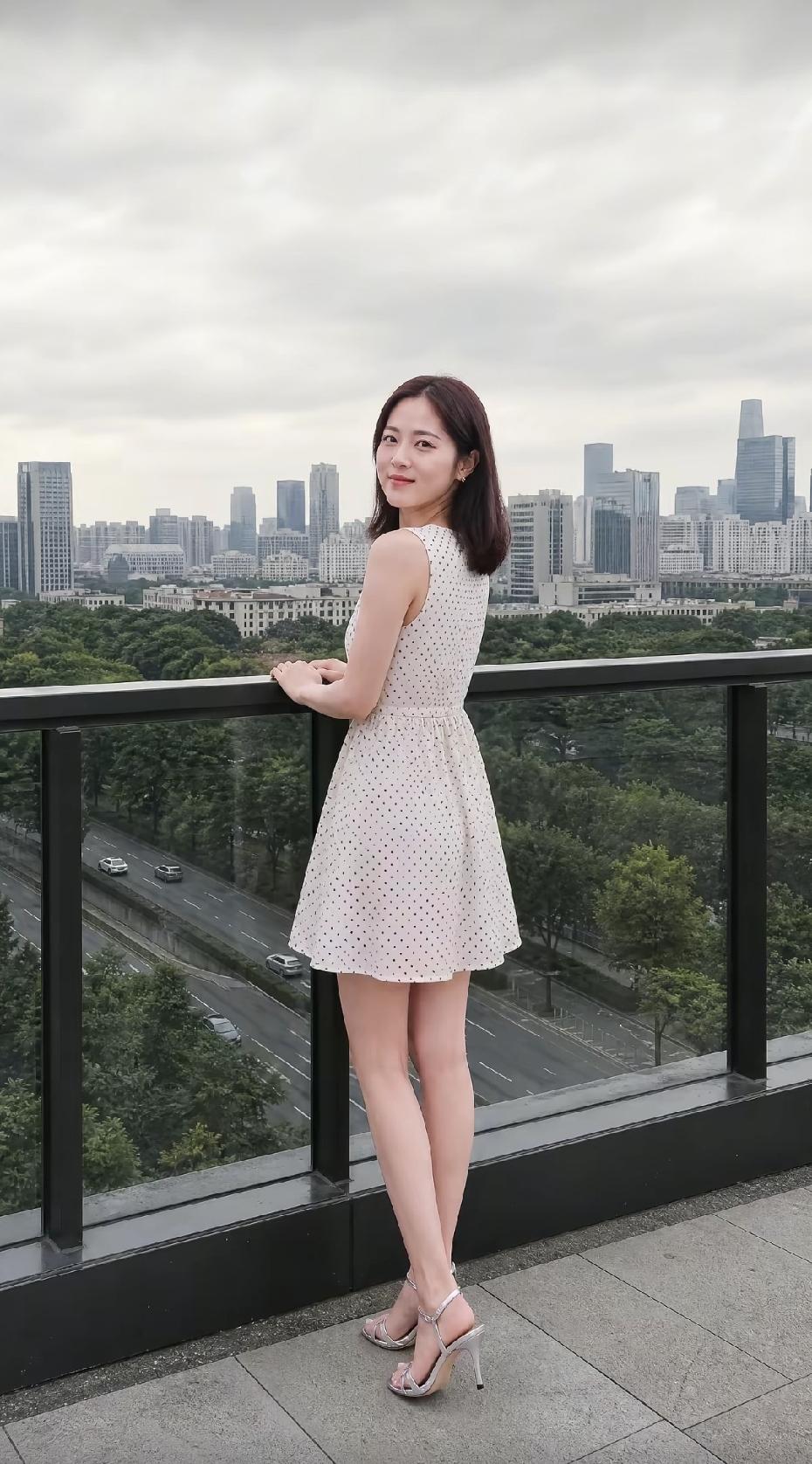 晨练经常能碰到美女，看来，要要长的漂亮气色好，还是要早睡早起，多加锻炼。街角遇上