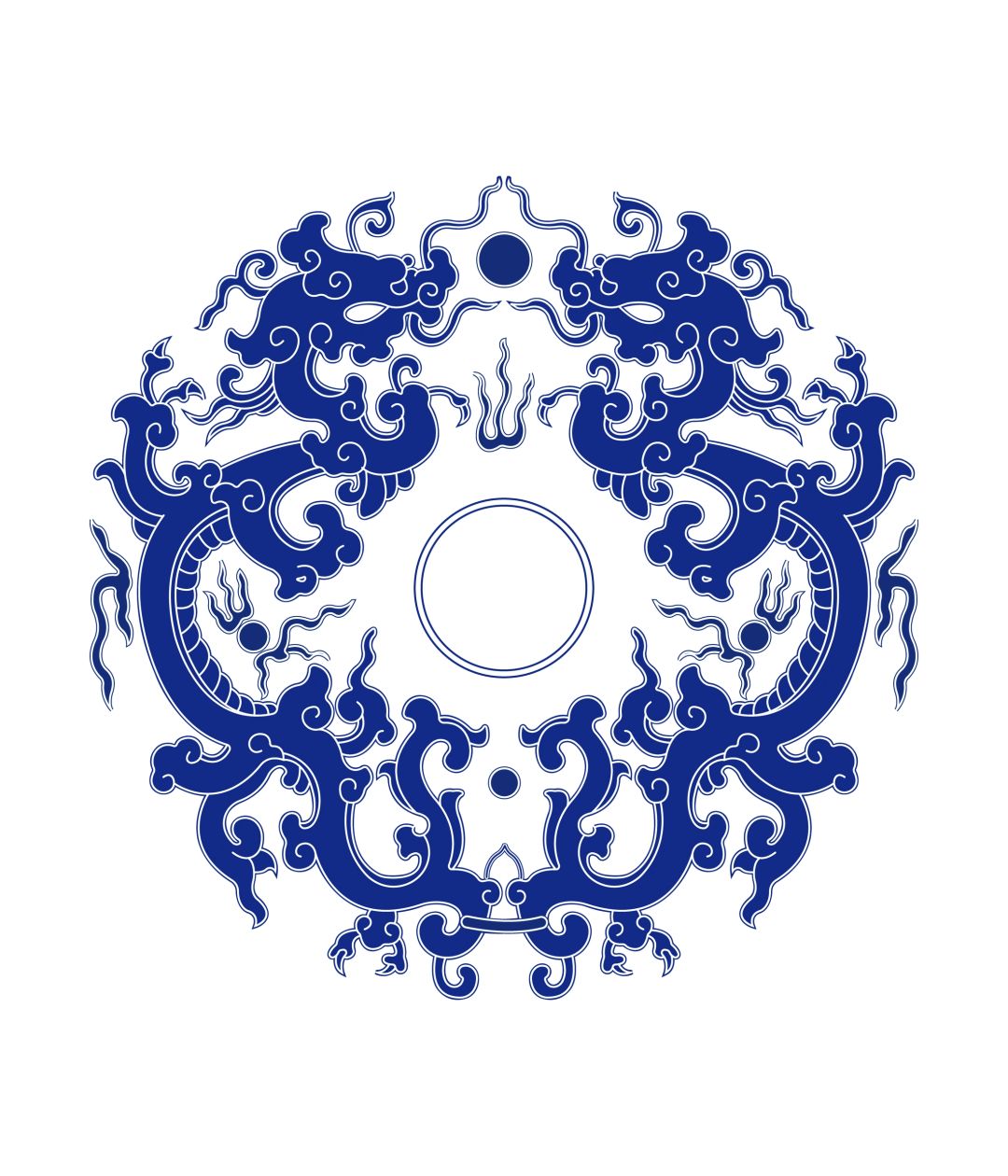 传统图案龙形装饰纹样