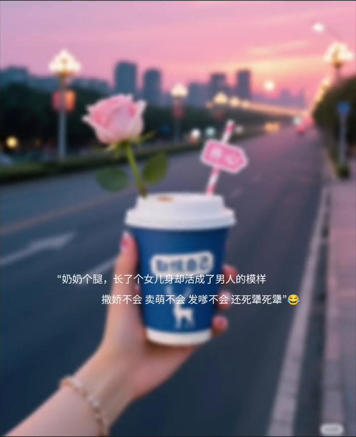 奶奶个腿，长了个女儿身却活成了男人的模样。撒娇不会卖萌，不会发嗲，不会还死犟死犟