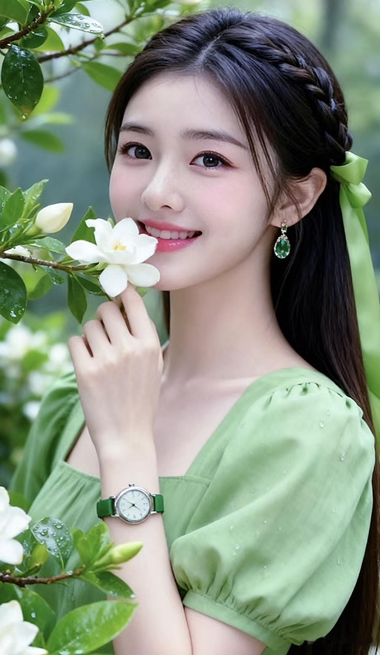 绿衣美人倚花笑，玉腕轻扶翠钿妆。紫裙倚坐 绿裙美人 紫裘美人图 绿裙美人 紫裘美