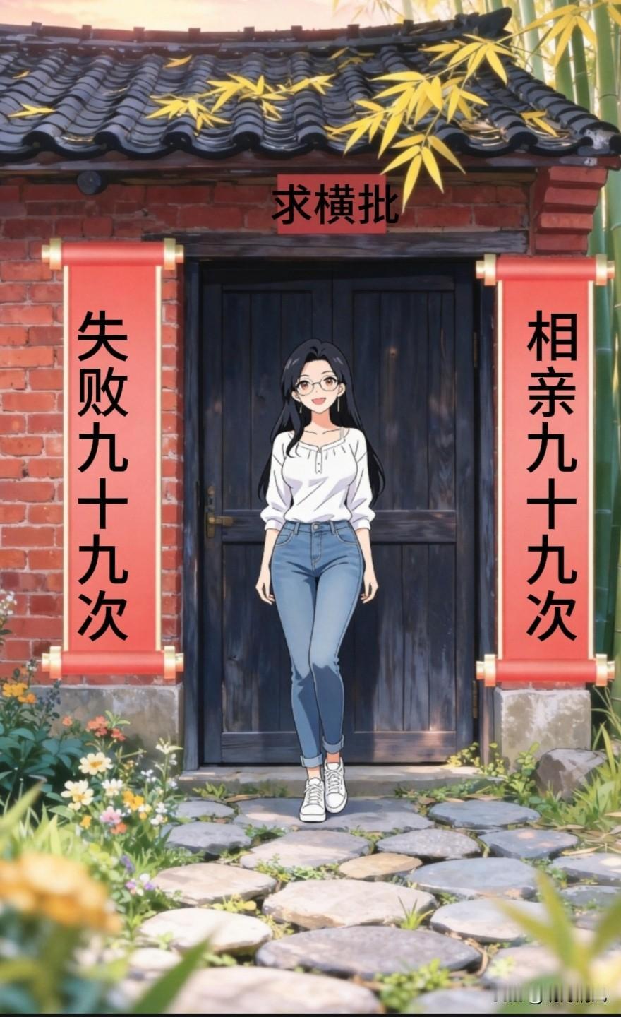 缺一个惊艳横批，才华横溢的你不妨试试吧！
上联:相亲九十九次
下联:失败九十九次