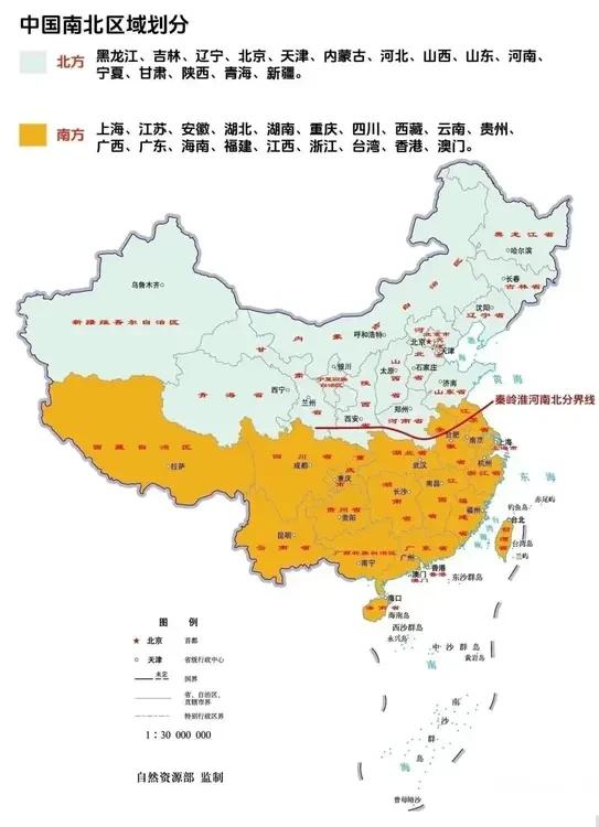 秦岭淮河分界线是我国重要的地理分界线。在中国几千年的农耕社会时代，这个分界对国家