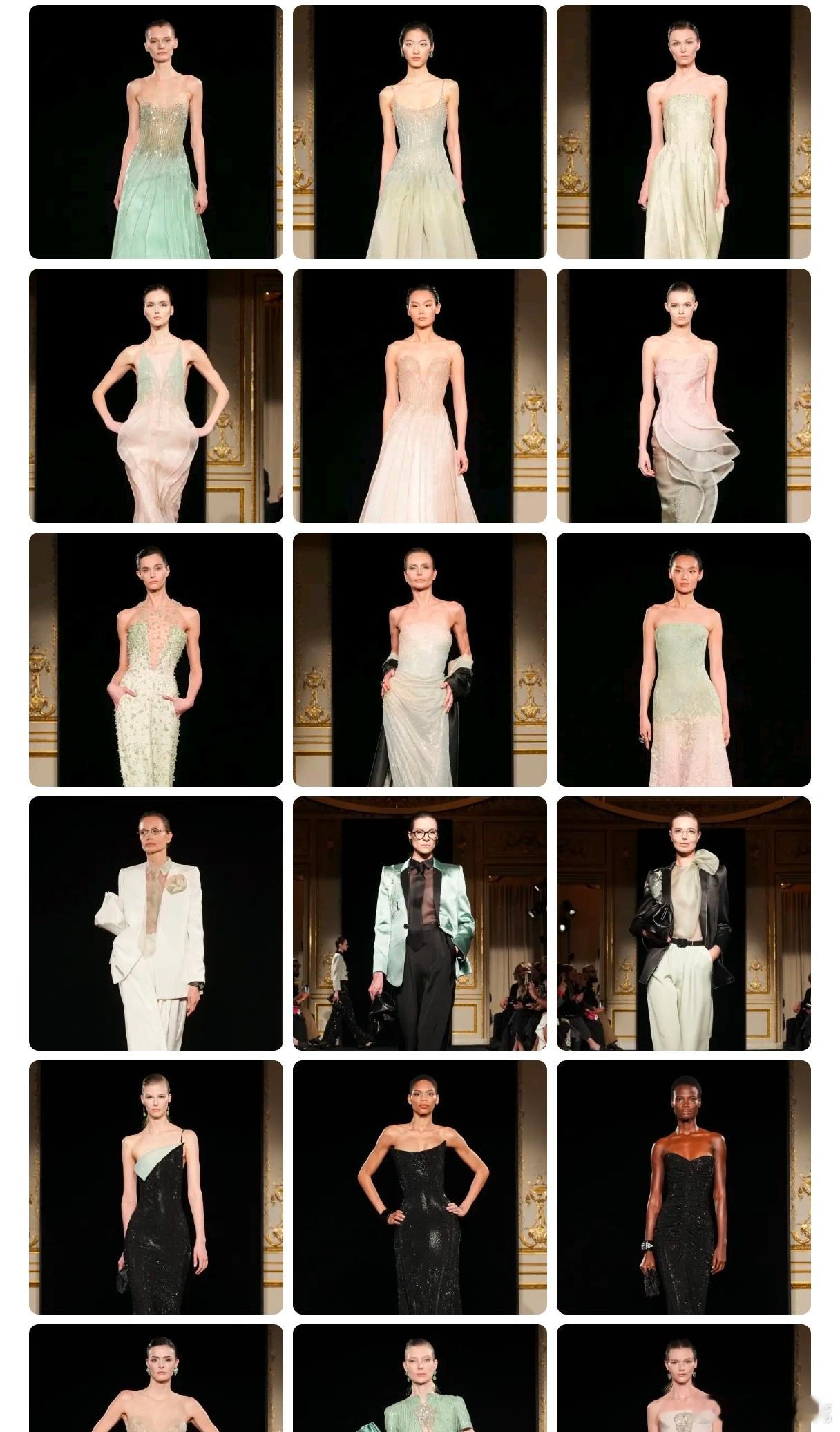 Armani Privé 2026 春夏高定老牌高定时装屋的水准 巴黎高定时装周