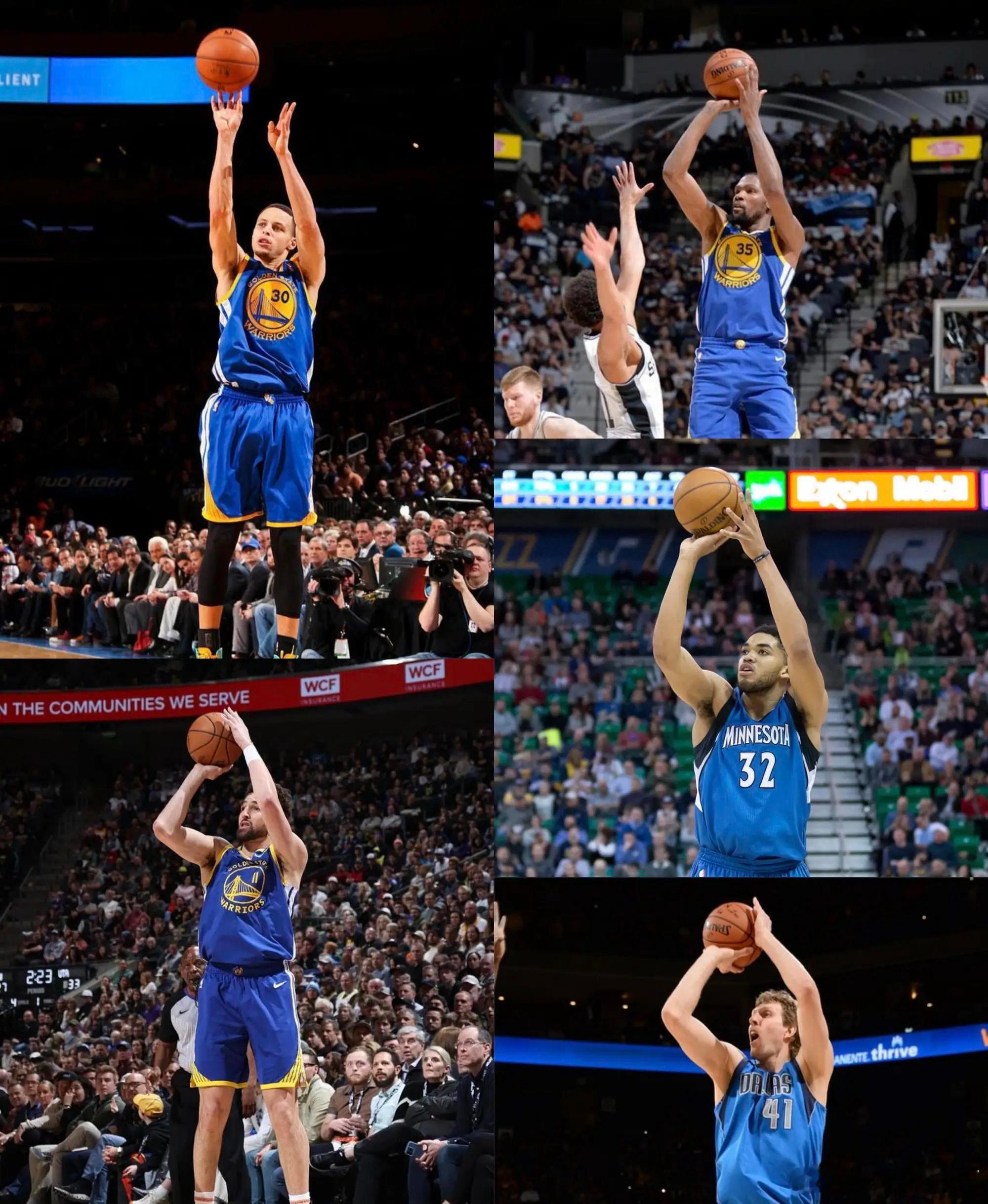 单说投篮，NBA历史上各位置最准的就这五个人了吧？ ​​​