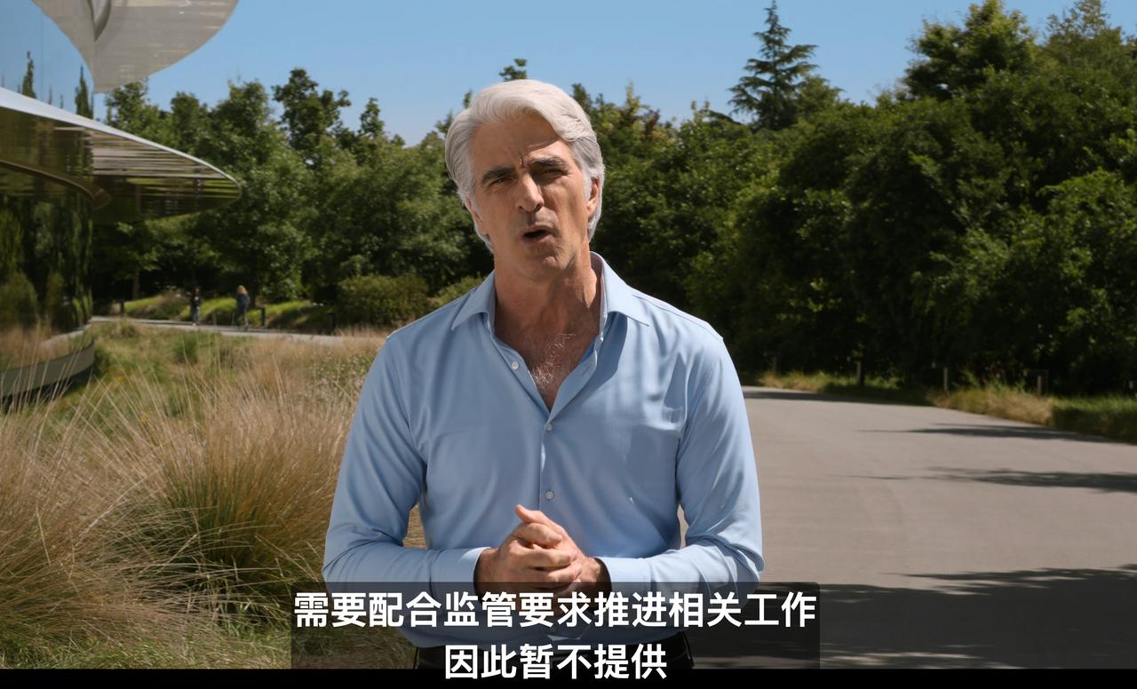 好，还是说暂不提供，甚至没有说期限，没办法了。
包括Siri和苹果智能的所有功能