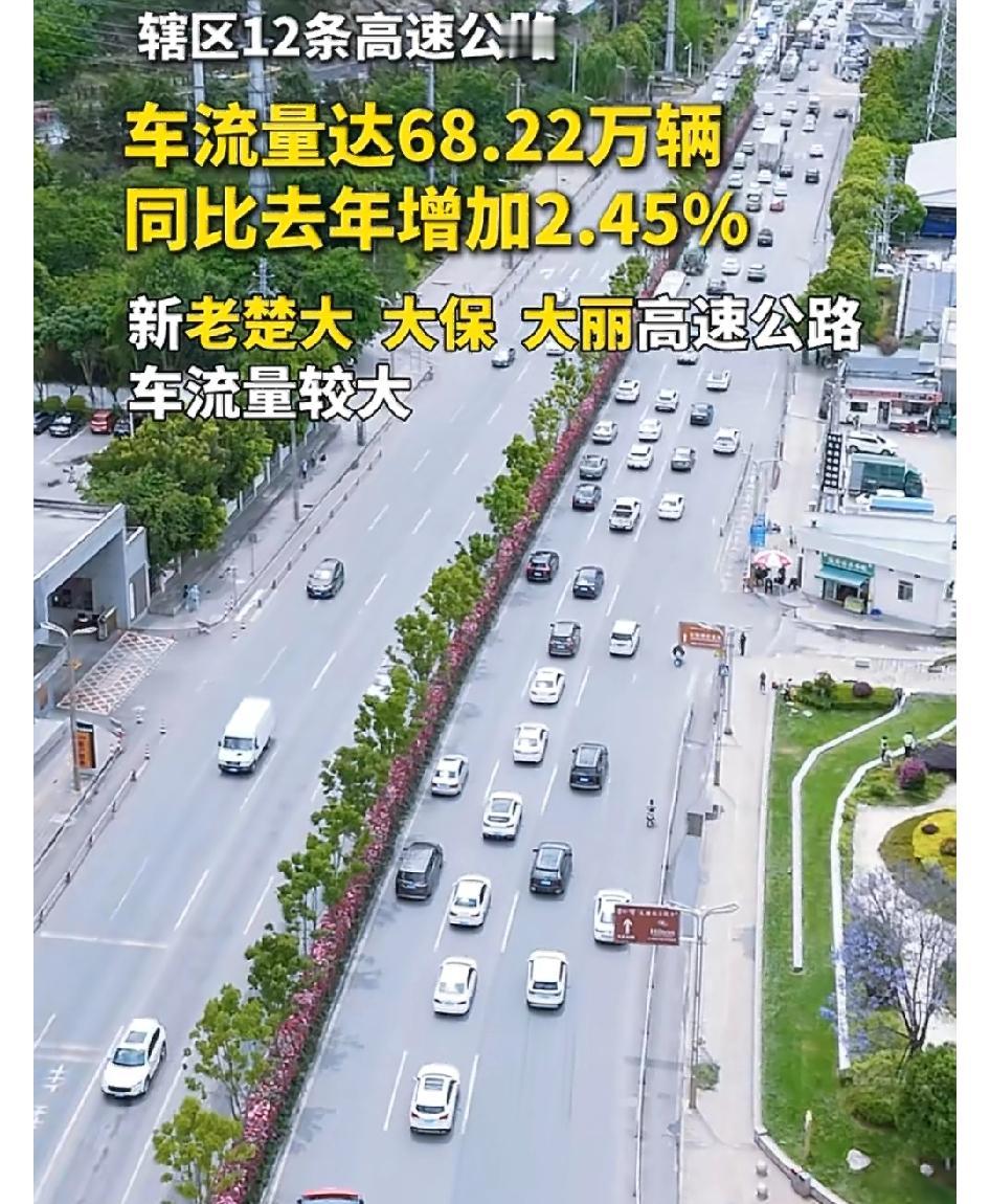 📍五一假期到啦，大理境内高速车流量明显增加。2026年五一从5月1日到5日，4