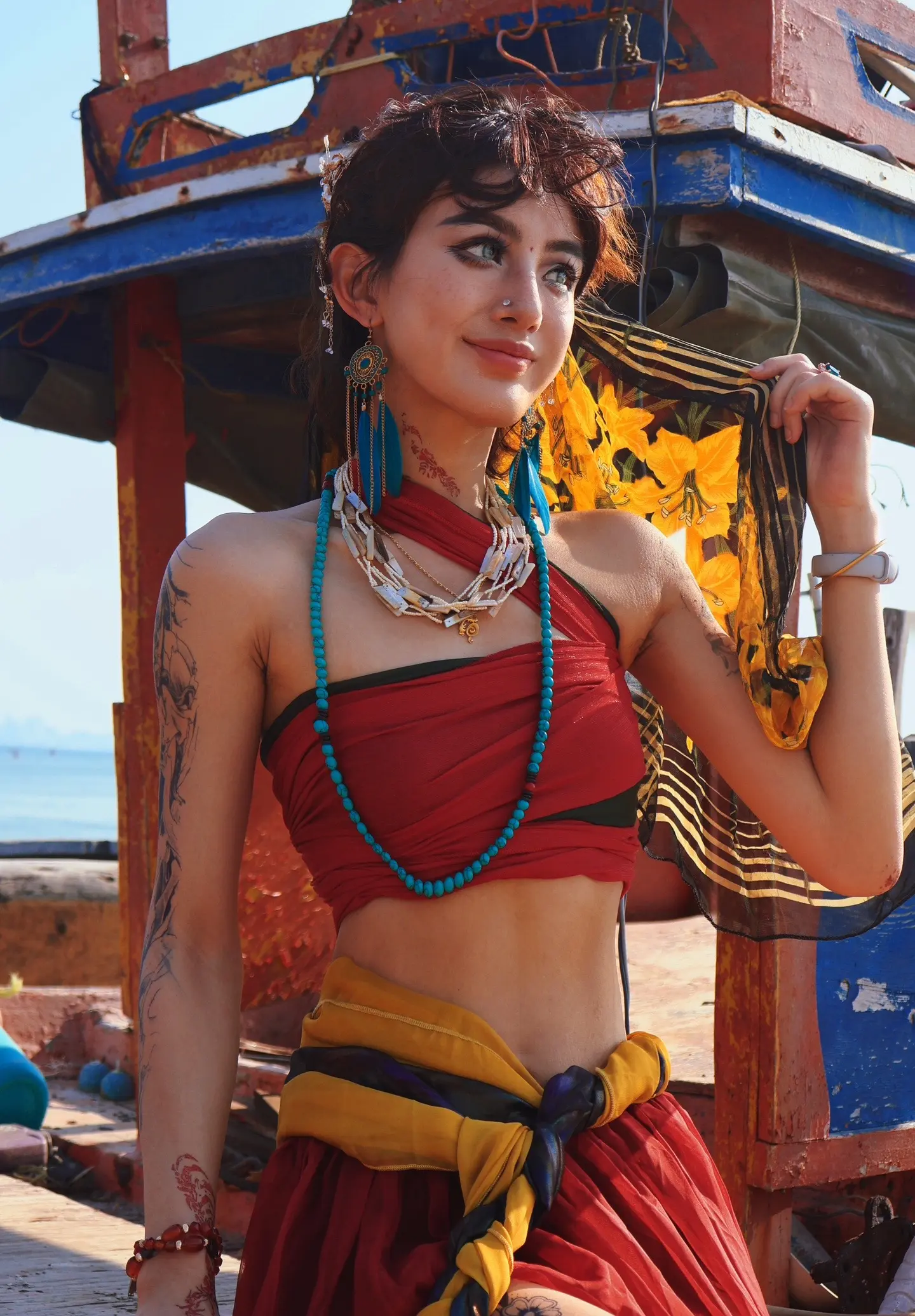 发现一片渔村遗迹。