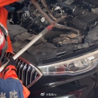 2米眼镜蛇藏引擎盖车主险伸手拔天气炎热，蛇虫出没。 西安·华严寺