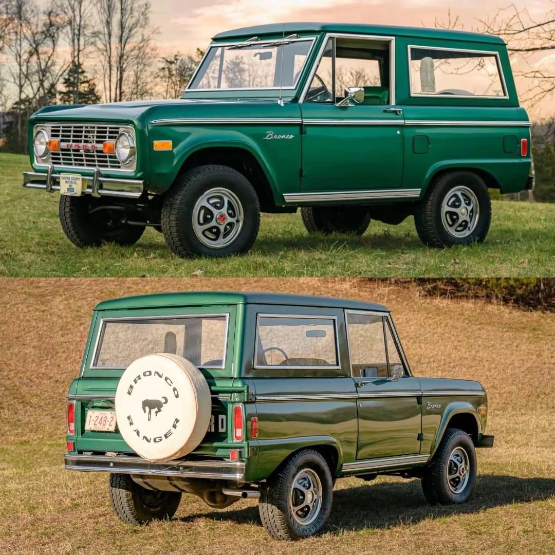 这台1977年福特Bronco Ranger，诞生于第一代车型停产前夕的1977