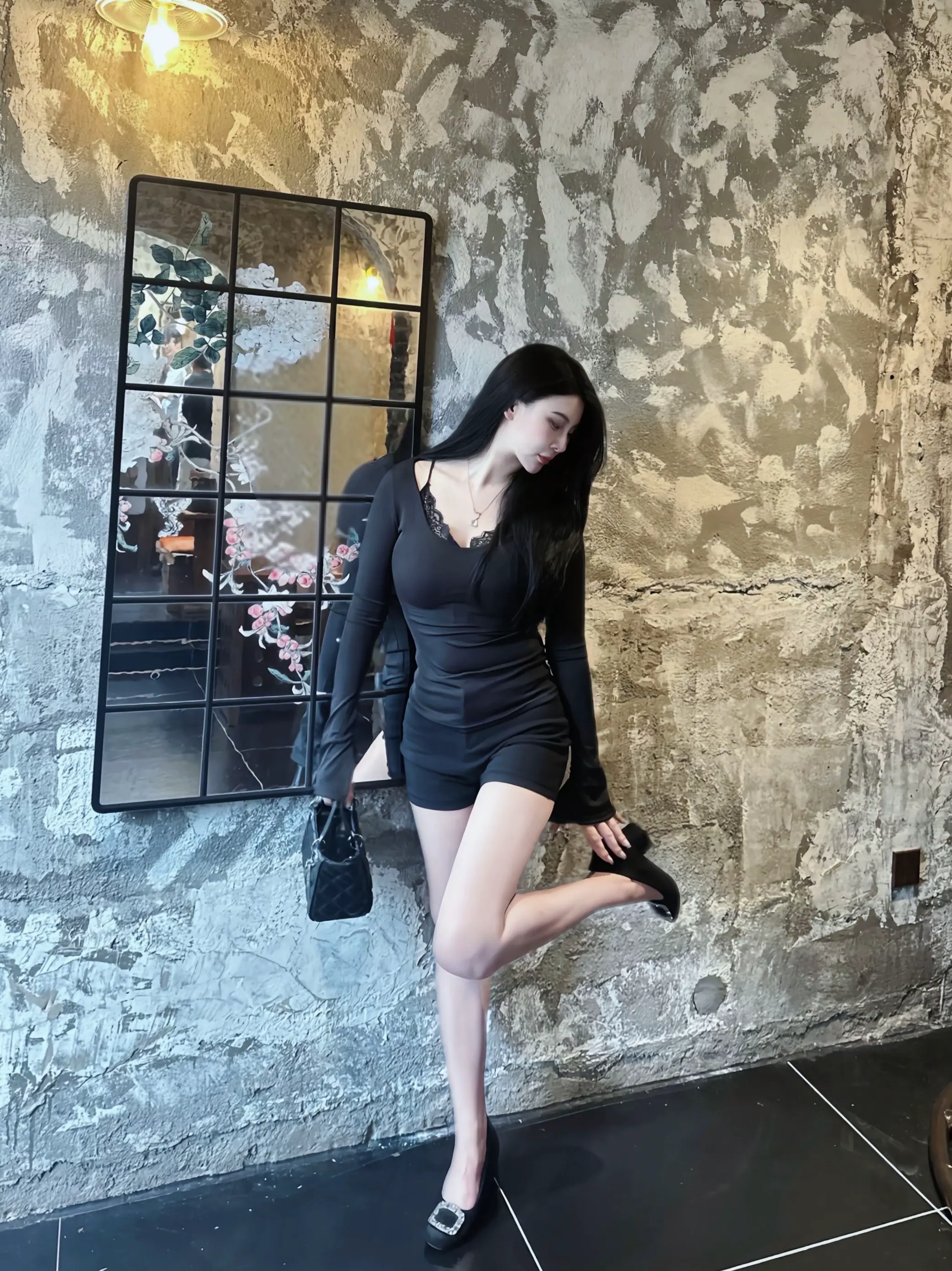 秋冬穿搭 妥妥甜妹 黑色系