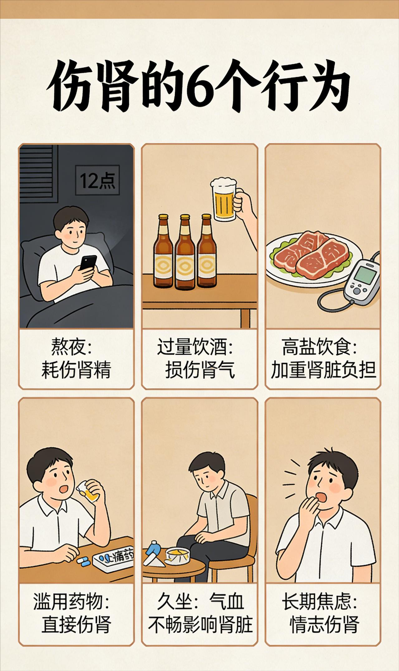 伤肾的 6 个行为，看看你中了几个？