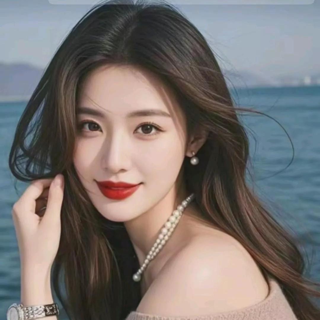 海边温柔时光，红唇美人如画红唇美人照 逆光红唇写真 红唇美少女 红唇写真 红唇氛