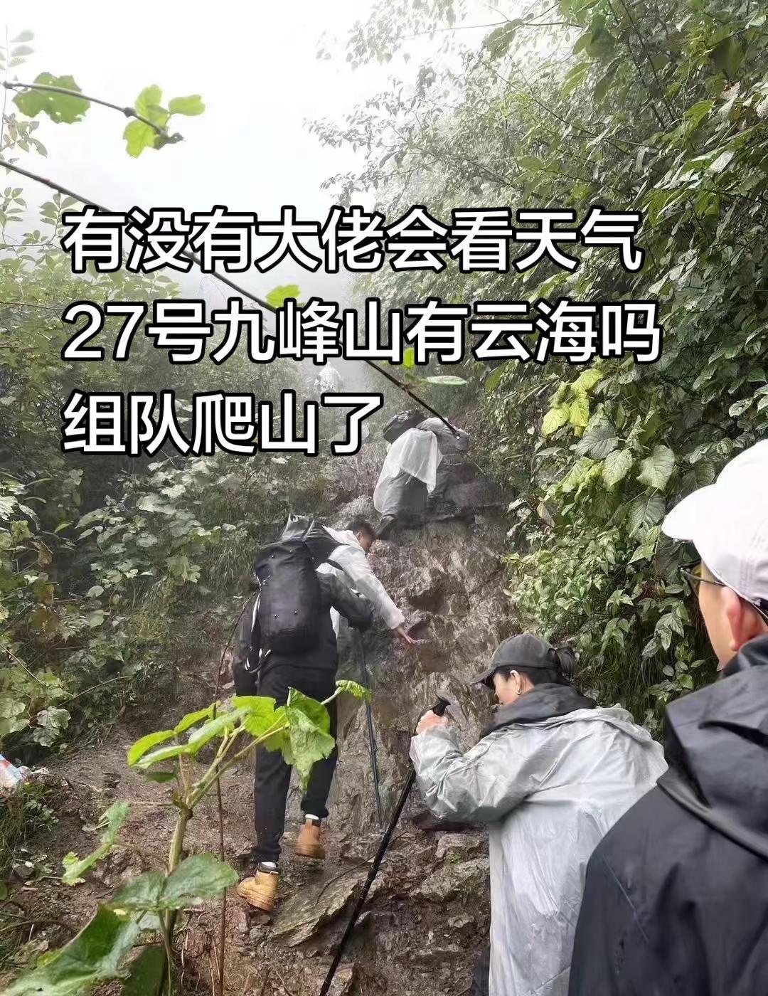 你们周六去哪爬山。九峰山