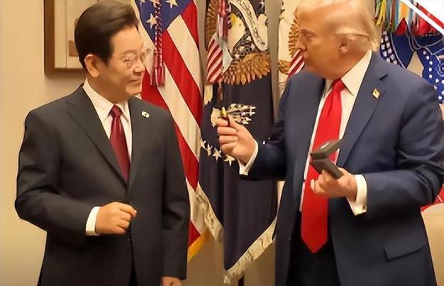 韩国总统李在明又开始忽悠特朗普了，在G7峰会16日的晚宴上，韩国总统李在明正式请