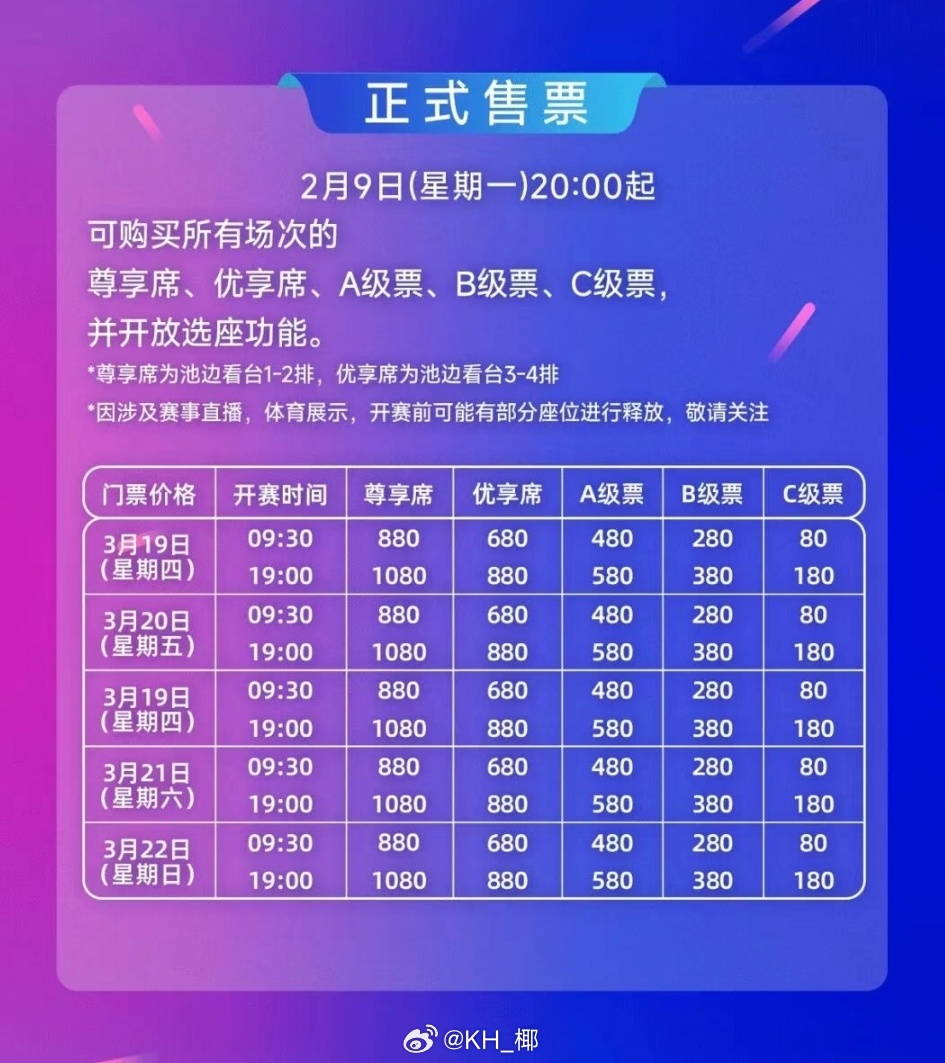 2026年中国游泳公开赛  售票信息🎫2月5号16:16预售A级早鸟票2月9号