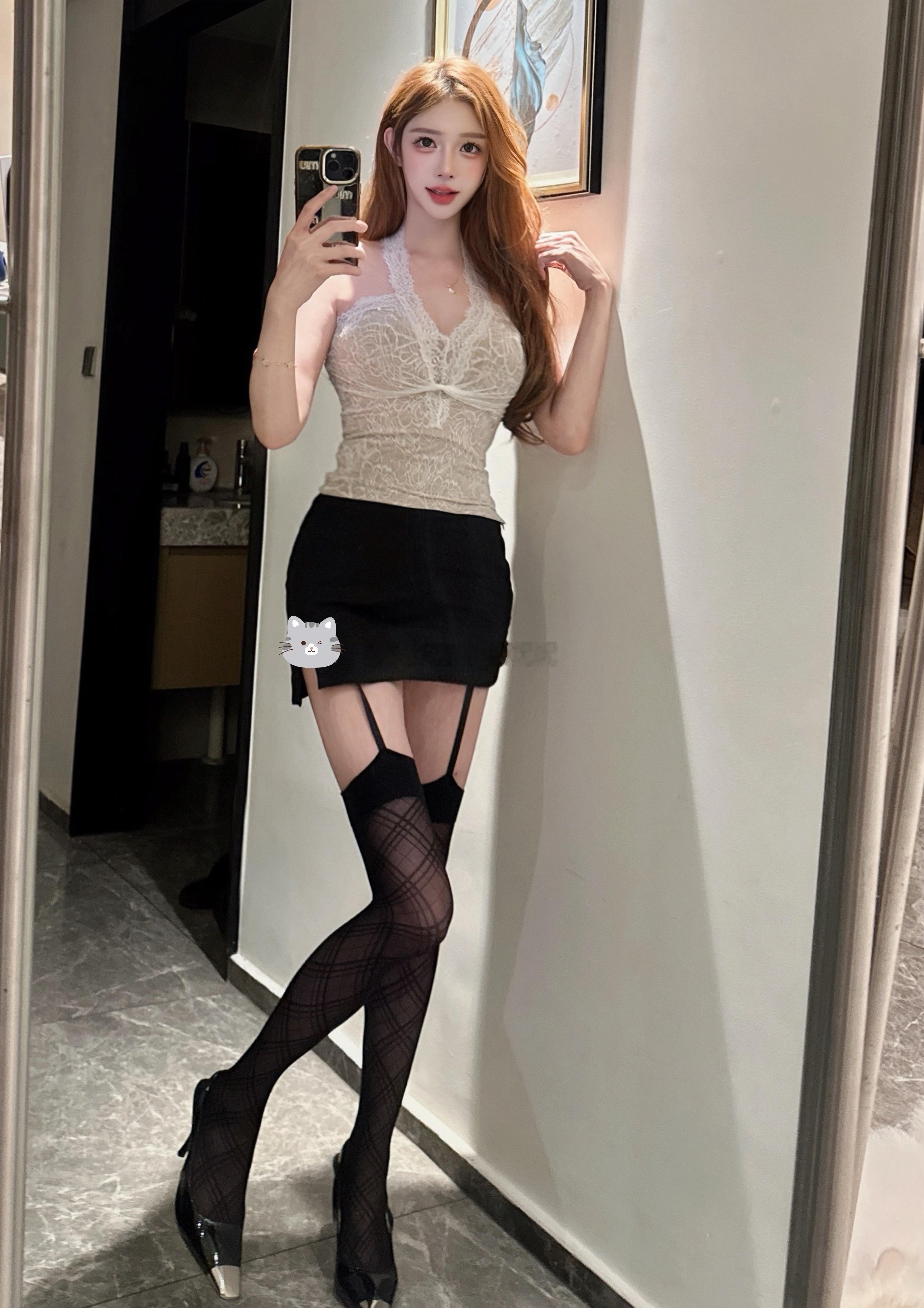 喜欢吗 特地拍给你看的绫「格」绫吊带袜绫lingtouch