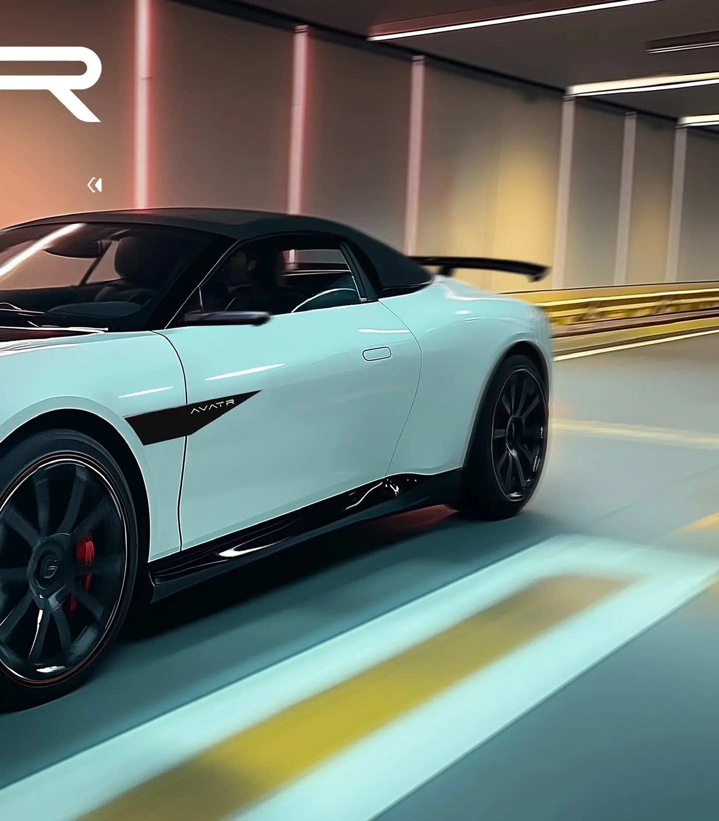 隧道偶遇一台 无伪装阿维塔12软顶敞篷轿跑，随手拍了一张，实车真的太炸裂了！！！