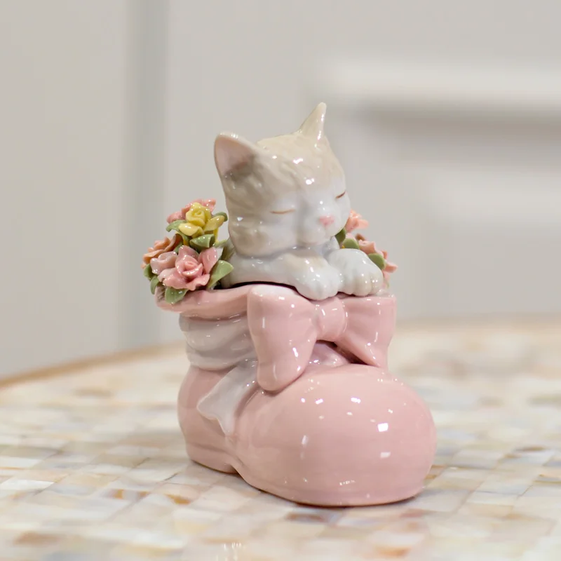 高温陶瓷猫咪摆件✨治愈系桌面美学