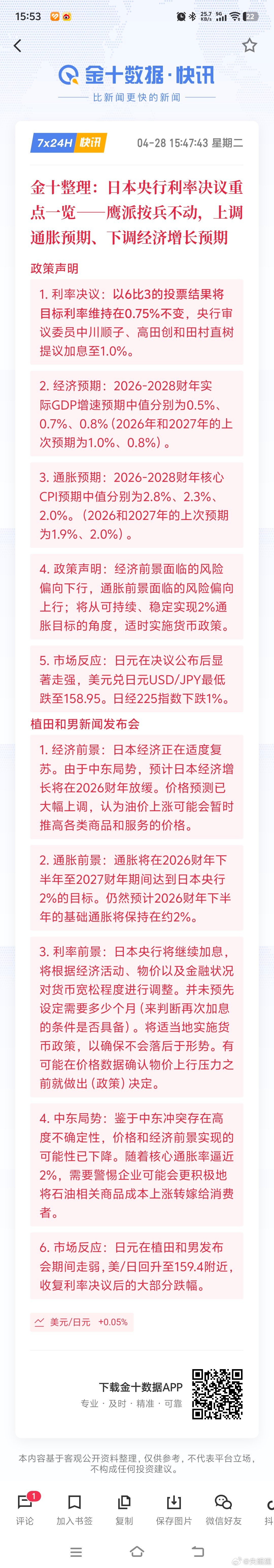 买了日元就理解了婚姻：只有第一天是希望能赚到，余生都是为了回本。 