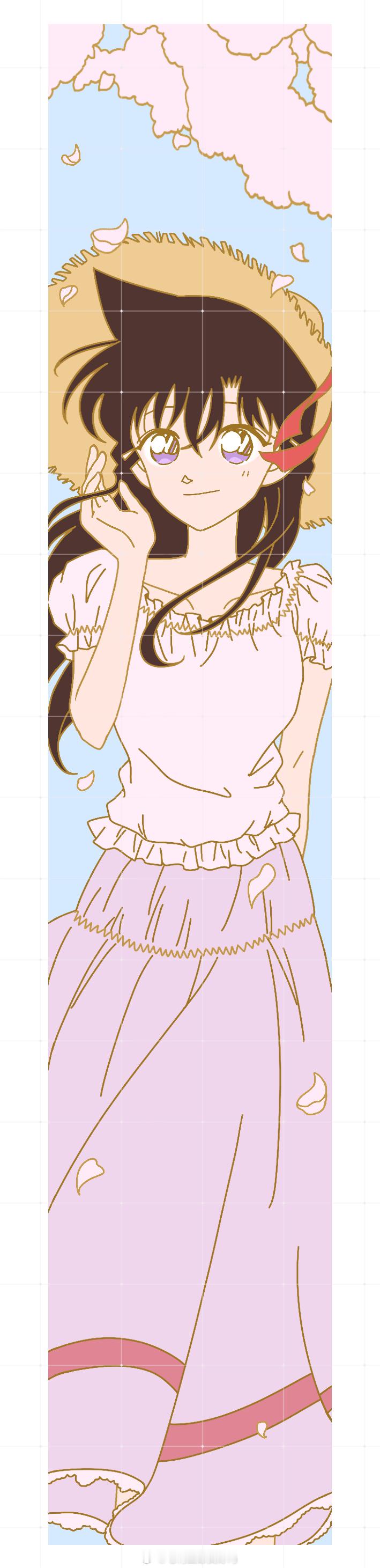 #毛利兰[超话]#🌸#毛利兰# 无盈栗团奇迹兰兰金属徽章小长条3.0「春樱绽放
