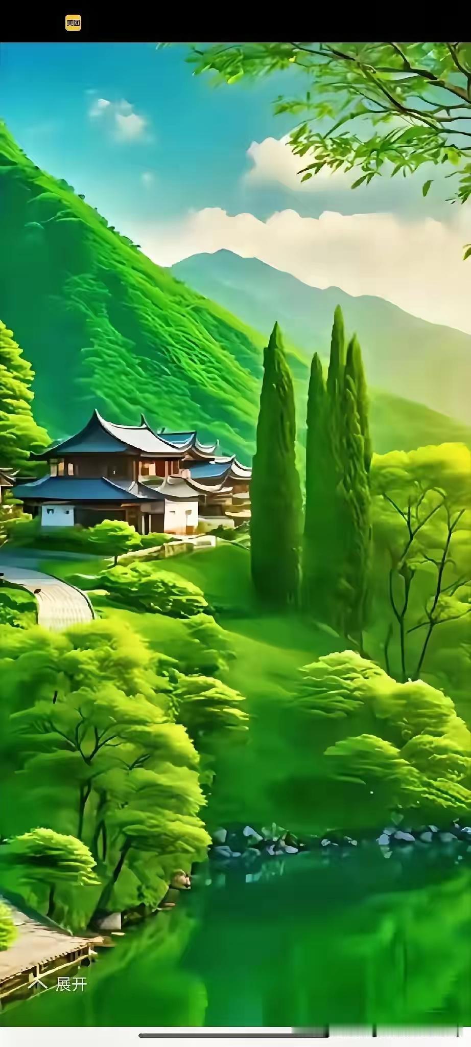 捣练子·山中作
禽语细，入云深，
伫立青山翠满襟。
风软斜阳相照暖，
此心清寂自