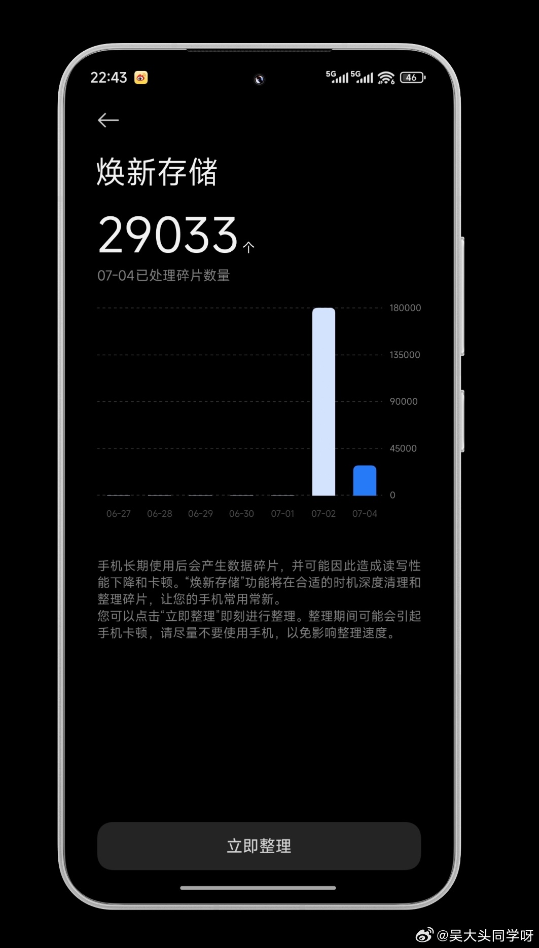 两步丝滑小连招之后，小15又跟换了新手机一样流畅丝滑了嘿嘿嘿～[兔子][兔子][