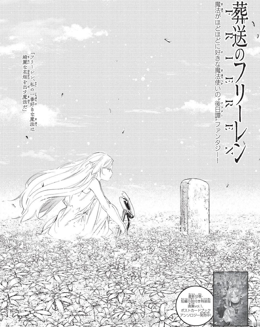 #葬送的芙莉莲# 漫画最新话扉页·长发飘起的芙芙！！！——师傅，我找到开满鲜花的