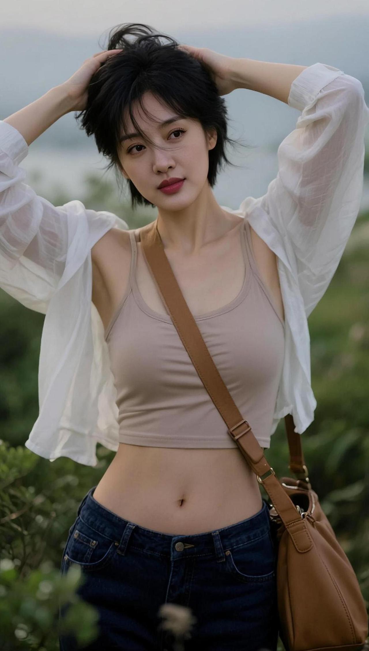 AI户外随拍 抖音ai创作 爱拍照爱生活 身材你品你细细的品 个人写真拍摄分享