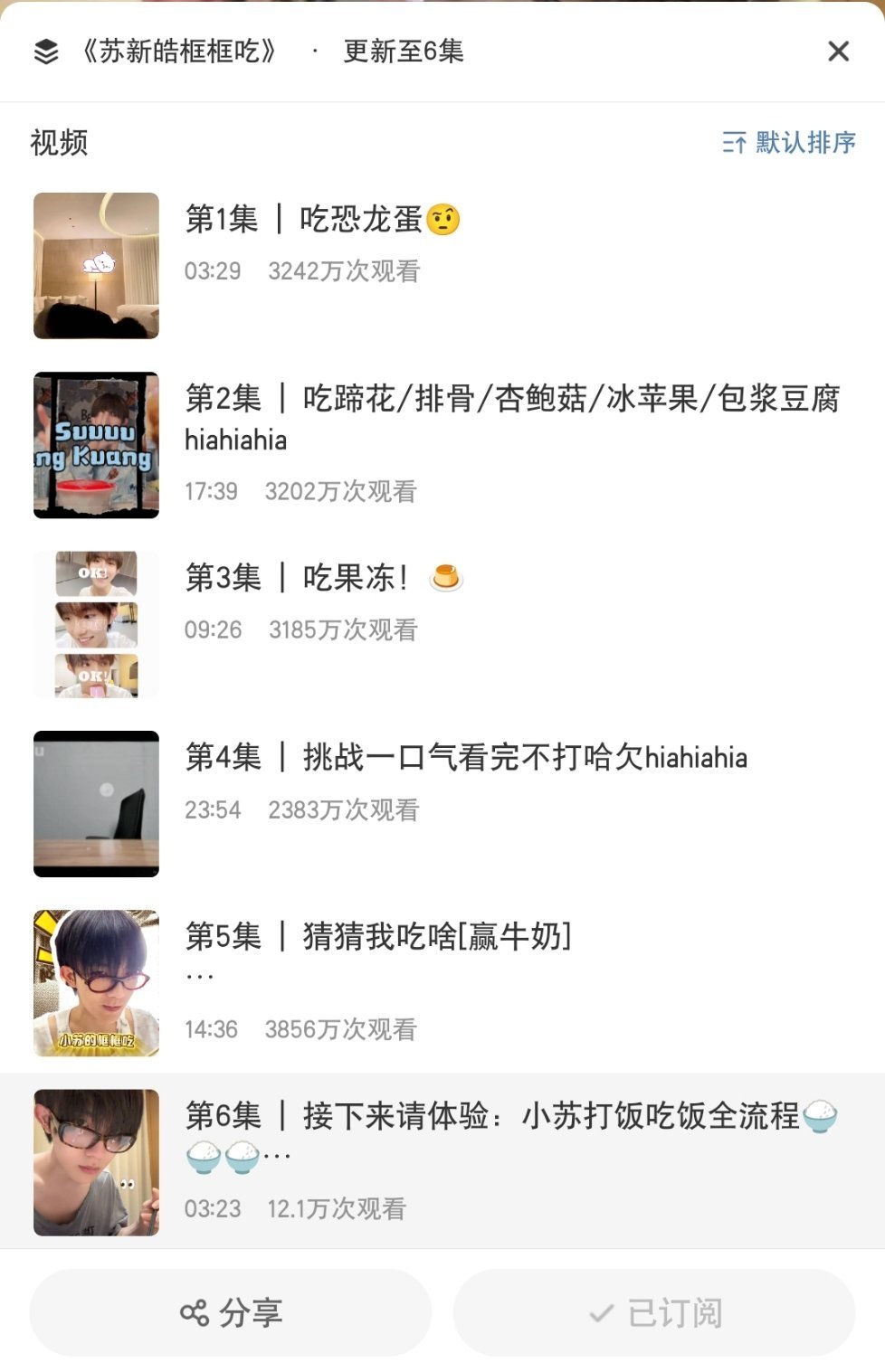 因为芬丝喜欢看他好好吃饭，所以不知不觉我们框框吃已经更新六期了Prada品牌大使
