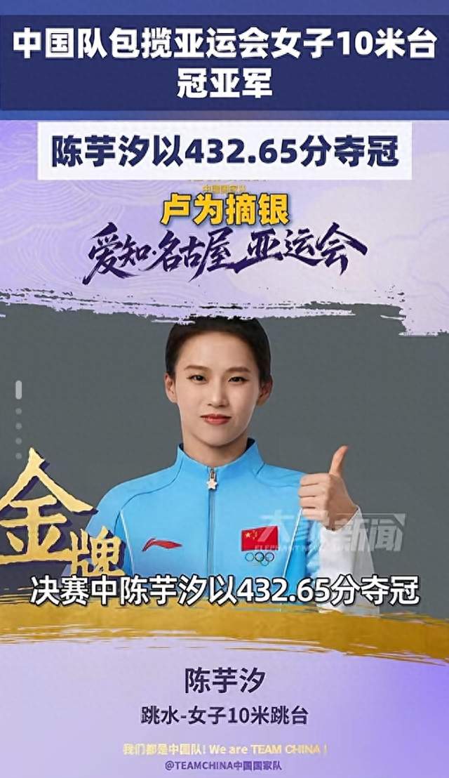 巅峰同框！陈芋汐卢为包揽10米台冠亚军，最动人的对手是队友