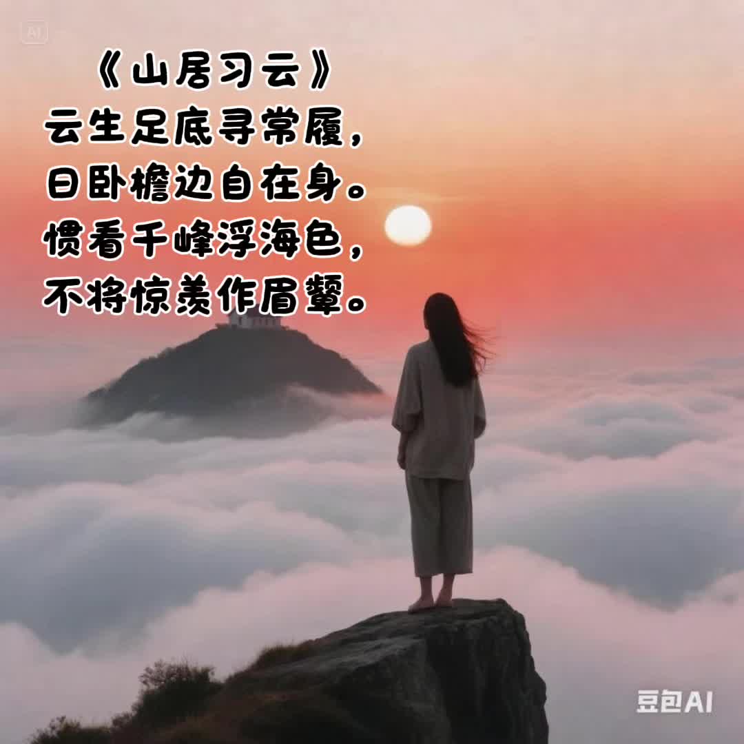 【闲来赋诗】 山岚胜景惯常在，怎堪沽情作矫容？