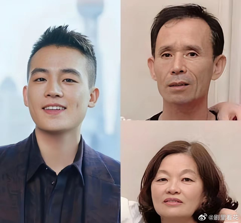 都说儿子一般长得像妈妈果然是 帅哥欧豪就像极了妈妈这脸型跟妈妈就像复制一样长得像