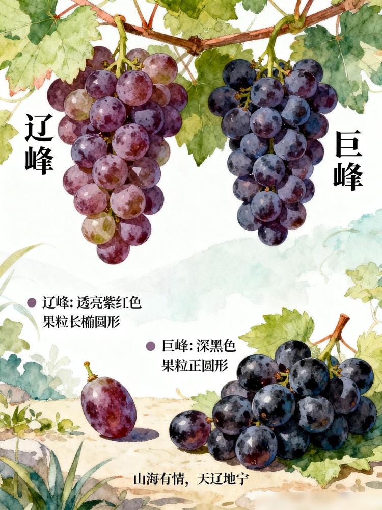 辽宁人都知道，辽峰葡萄和巨峰葡萄的区别。终于问清楚了，农户吴大哥告诉我，辽峰葡萄