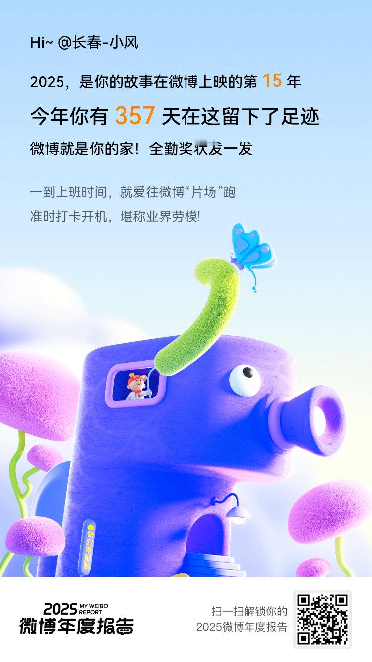 微博年度报告 每天逛逛都像回家一样放松～这份温暖也想传递给你，快来生成你的年度报