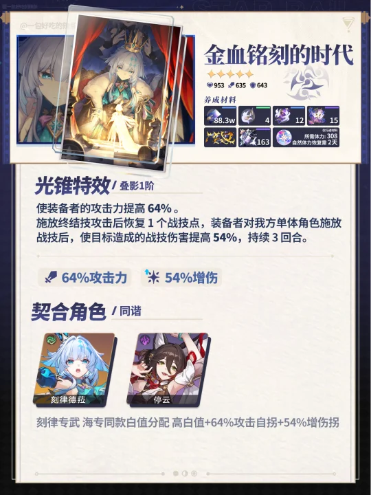 64%攻击54%增伤的数值专光 | 3.5新光锥前瞻